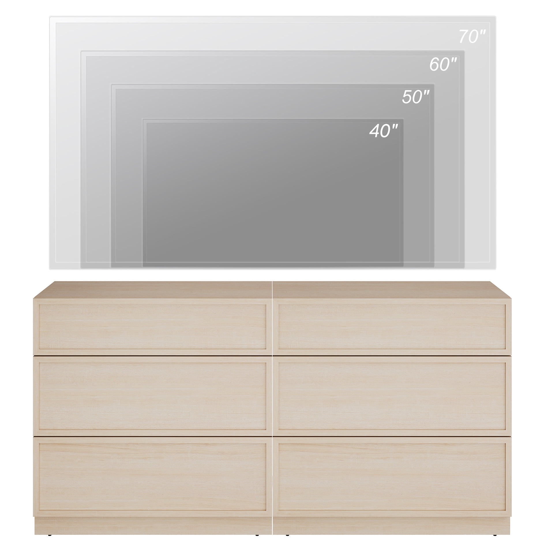 WAMPAT Modern TV Stand for TVs Up to 40", Wooden Entertainment Center TV Console with 2 Doors and Adjustable Shelf, Media Console Cabinet for Living Room, Bedroom, Beige