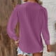 thumbnail image 3 of Blusa de manga larga con cuello en V y volantes para mujer - Camisa elegante con encaje floral y botones, 3 of 5