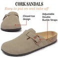 thumbnail image 3 of Northblanc Clogs for Women Soft Cork Footbed Suede Leather Mules Comfort Potato Shoes with Arch Support, 3 of 8