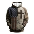 thumbnail image 2 of Yusimy Men's Casual Print Hooded Sweatshirt Long Sleeve Drawstring Top Fashion Streetwear, 2 of 3