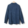 thumbnail image 7 of Spring and Autumn Corduroy Jacket Women's Shirt Style Top Single Breasted Jacket Women's Street Loose Casual Shirt-brick red-XXL, 7 of 7