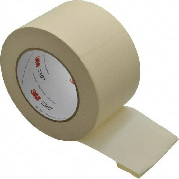 3M 2307 Masking Tape, Crepe-Paper Backing with Rubber Adhesive, 3" Wide x 180' Length
