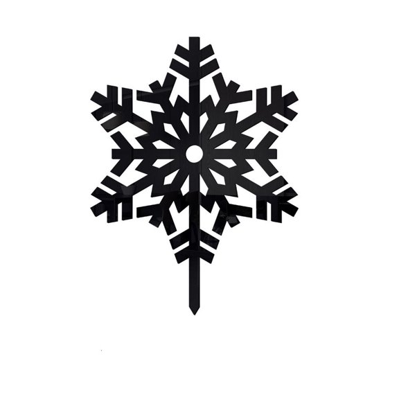 AnuirheiH Christmas Outdoor Decorations Snowflake Stereo Garden Decorations