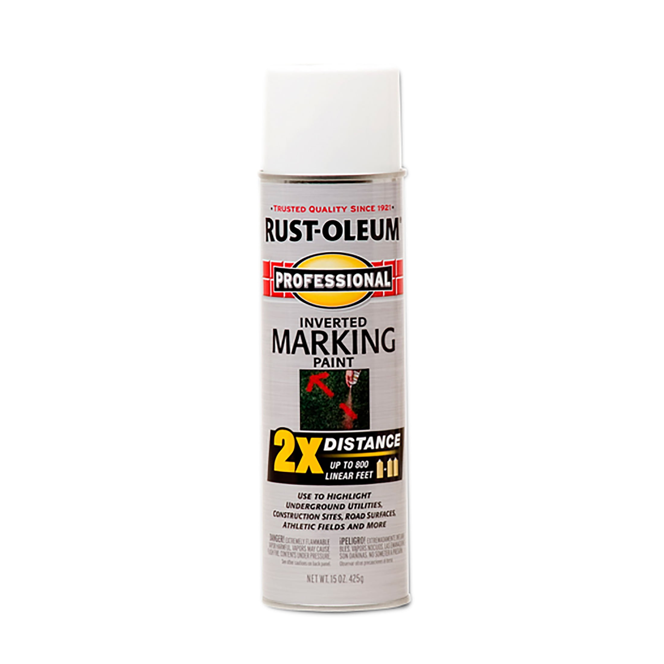 White, RustOleum Professional Inverted Marking Spray Paint266593, 15