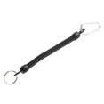 thumbnail image 4 of Cordón de pesca retráctil, llavero con resorte de seguridad, cuerda en espiral, negro, 4 of 10