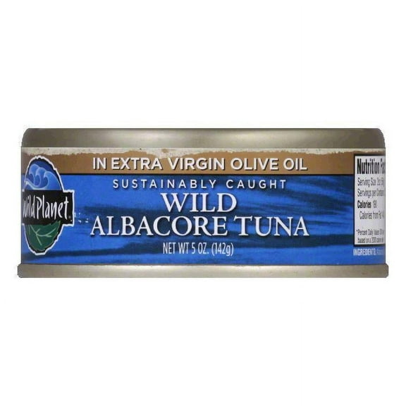 Wild Planet Wild Albarcore in Extra Virgin Olive Oil Tuna, 5 OZ (Pack of 12)