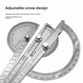 thumbnail image 3 of 10cm Solid Stainless Steel 180-Degree Angle Ruler - Half-Circle Protractor for Precise Woodworking & Engineering Measurements, Compact Durable Angle Gauge Tool with Accurate 0-180° Reading for, 3 of 6