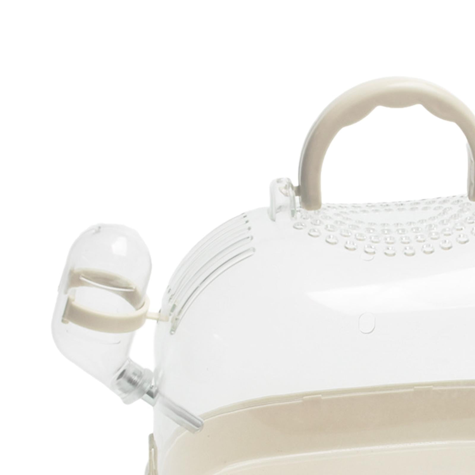 TOOYFUL Hamster Carrier Cage Clear Guinea Pig Cage for Mice Chinchilla Small Animals white