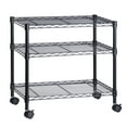 thumbnail image 4 of Honey-Can-Do 3-Tier Metal Rolling Adjustable Media Cart, Black, 4 of 7