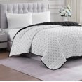 thumbnail image 4 of Casa Platino Bed Comforter Queen Size - Pre-Washed Quilted Blanket - Lightweight Queen Size Comforter - All Season Queen Comforter - Reversible Down Alternative Comforter Queen Size - Polka Black Dot, 4 of 7