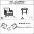 thumbnail image 3 of 6 Pieces Patio Outdoor Conversation Set with 2 Swivel Rocker Chairs, 3 of 7