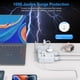 thumbnail image 5 of Protector contra sobretensiones de enchufe plano, cable de extensión ultrafino de 5 pies con 4 cargadores de pared USB (2 puertos USB C), 6 tomas de corriente ampliamente espaciadas, tira de alimentac, 5 of 5