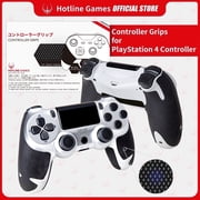Hotline Games Wireless Game Controller Grip Tape for Playstation 4/ P4 Handle Grips+Buttons+Triggers, Black, 1 Count