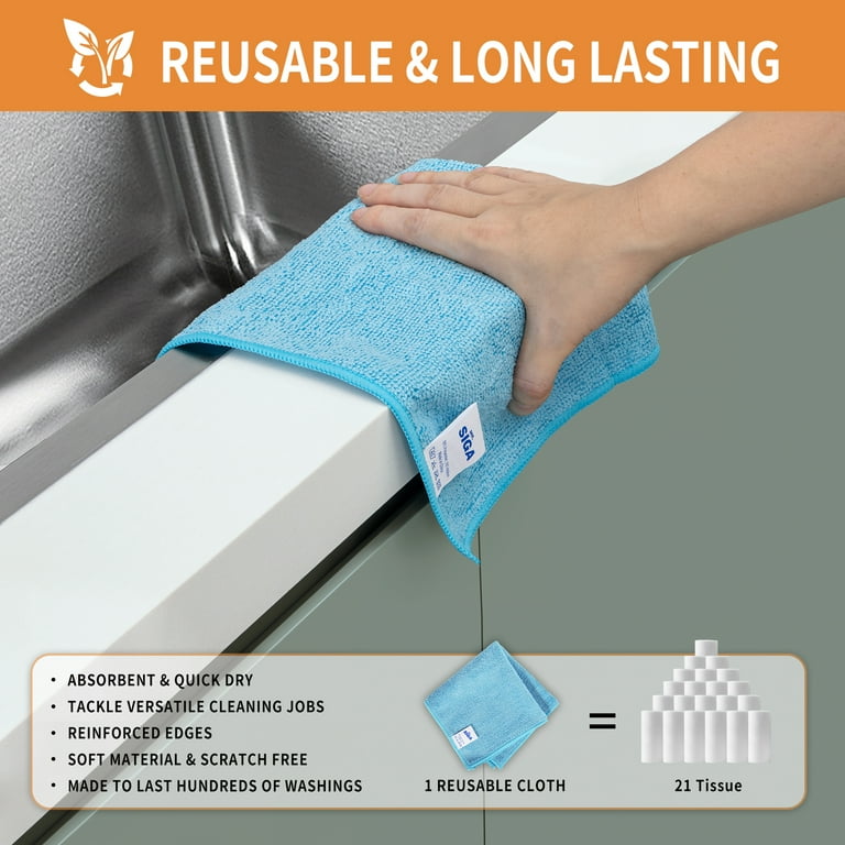 Microfiber Cleaning Cloths, Pack of 15 photo 4