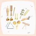 thumbnail image 4 of Instrumentos de percusión Juego de instrumentos musicales de juguete con bolsa de almacenamiento Madera piezas 0.885Kg kusrkot Instrumentos musicales, 4 of 8