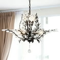 thumbnail image 2 of JONATHAN Y Diantha 28.5" 7-Light Contemporary Bohemian Iron/Acrylic LED Pendant, Oil Rubbed Bronze/Clear, 2 of 13