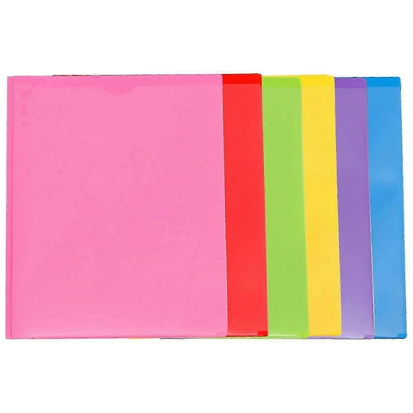6pcs Document Folders 2-Pocket File Folders Colored File Folder Test Papers Folders