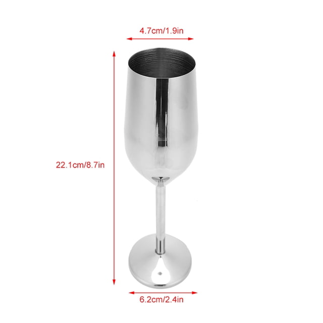 Copa de vino de acero inoxidable 304, copas de champán, copas para beber, 220ML para Bar, fiesta, banquete Unbranded 3113200011411