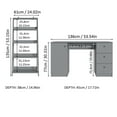 thumbnail image 3 of Madesa Desk with Drawer 53" + Ladder Shelf Standing Bookcase - Gray, 3 of 4