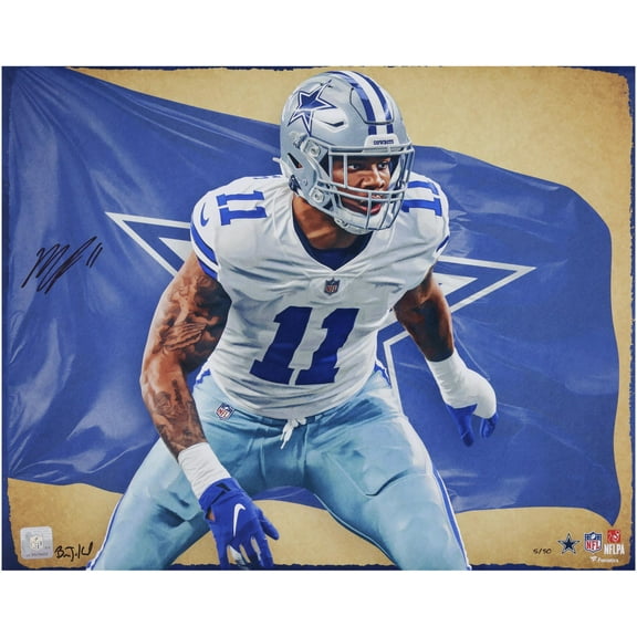 Micah Parsons Dallas Cowboys Autographed 16" x 20" Photo Print - Art by Brian Konnick - Limited Edition of 50 - Fanatics Authentic Certified