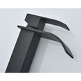 thumbnail image 6 of Single handle single hole waterfall spout bathroom vessel sink faucet with deck plate, 6 of 8
