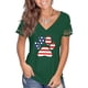 thumbnail image 3 of Blusa de manga corta de encaje informal con cuello en V de verano para mujer Fridja  bn8074, 3 of 7