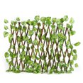thumbnail image 1 of CAROOTU 40cm Adjustable Simulation Fence Leaf Fence Artificial Fence Net Rattan Decorative Fence for Home, 1 of 7