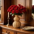 thumbnail image 5 of Honmine Wicker Style Flower Basket Vase, Imitation Rattan Woven Floral Arrangement Box, Decorative Art Object for Living Room, Tabletop, Fresh Flower Holder, 5 of 6