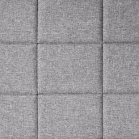 MAINSTAYS GRAY UPHOLSTERED SQUARE TUFTED PLATFORM BED, NO BOX SPRING NEEDED, QUEEN