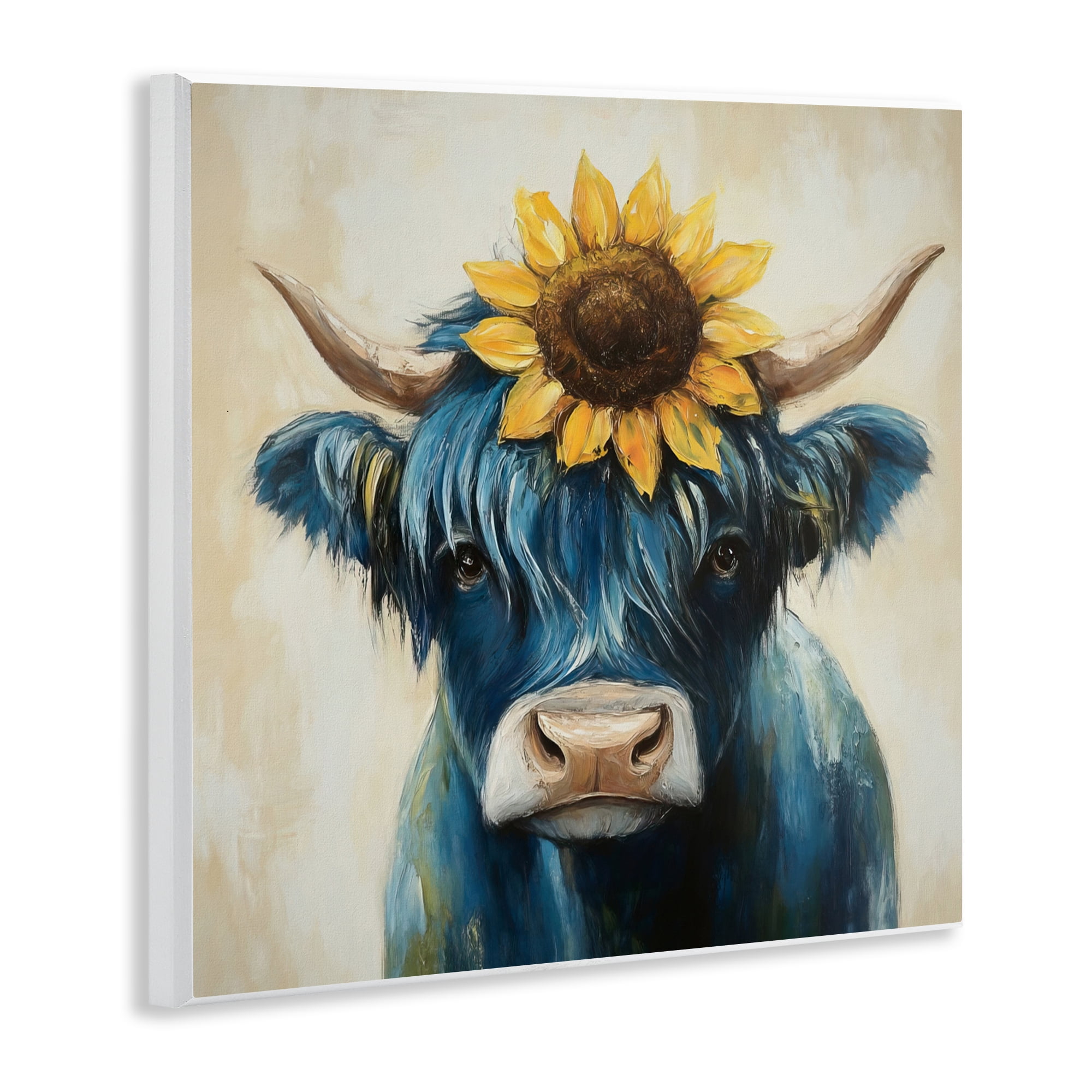 Stupell Industries Pastoral Sunflower Highland Wall Plaque Art, design by Tina LeCour