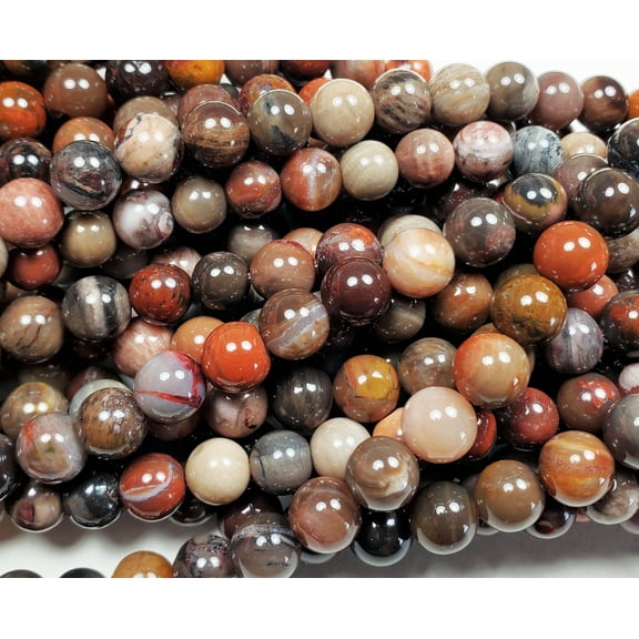 4mm 15.5 Inches Petrified Wood Agate Round Beads ForJewelry Making