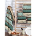 thumbnail image 2 of Farmhouse Teal Blue Brown Kitchen Dish Towels for Drying Dishes Set of 2, Vintage Wooden Waffle Weave Microfiber Hand Tea Bathroom Towels Quick Dry & Absorbent Towel 15.7x23.6, 2 of 7