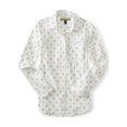 thumbnail image 1 of Aeropostale Womens Dot Print Button Up Shirt, Off-White, Juniors, Medium, 1 of 1