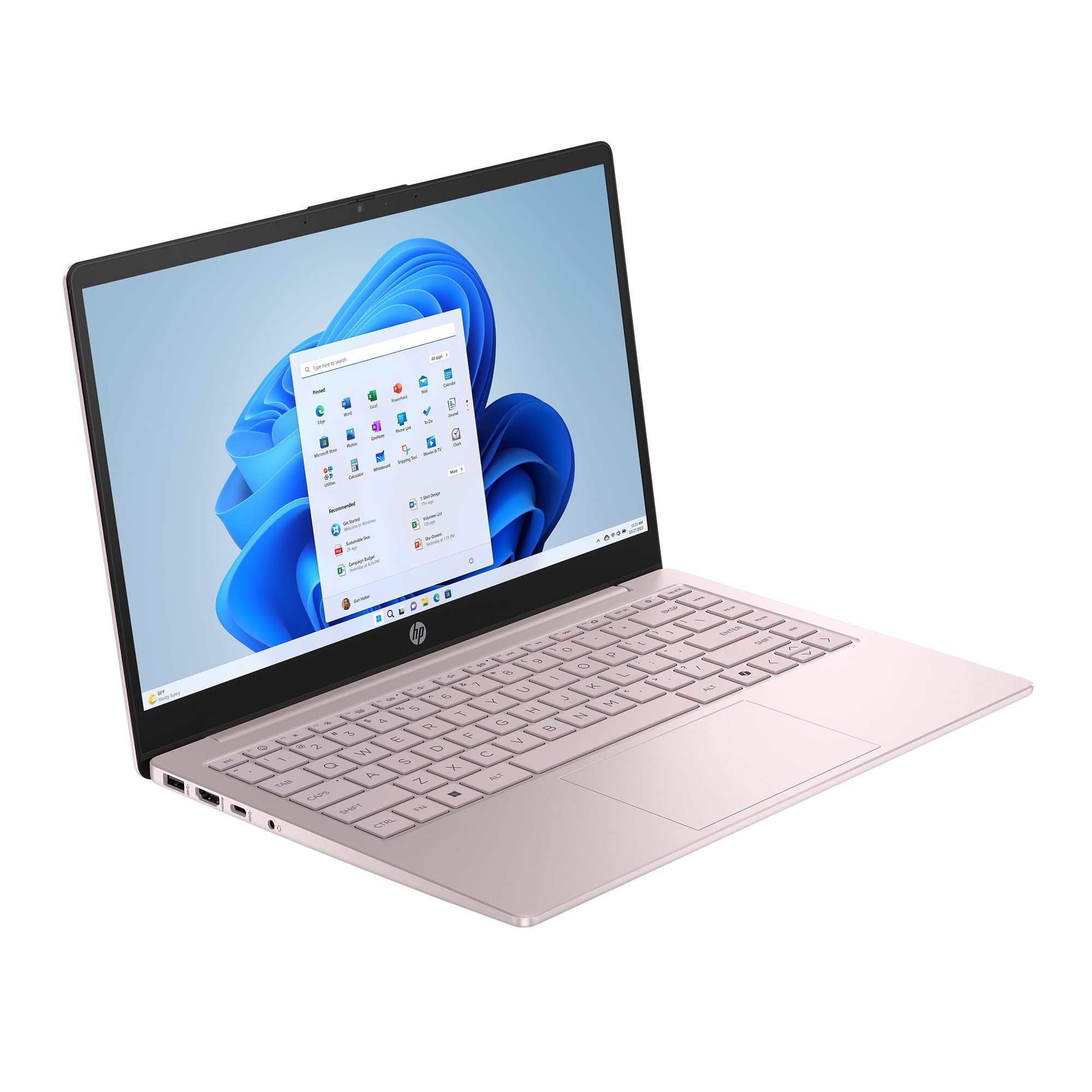HP Stream 14 inch Windows Laptop Intel Processor N150 4GB 128GB eMMC Pink 12 mo Microsoft 365 included