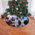 thumbnail image 2 of FMSHPON Tall Coconut Palm Trees Xmas Christmas Tree Skirt Stand Mat for Holiday Party Decoration Indoor Outdoor 48 inches, 2 of 3