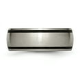 thumbnail image 3 of Titanium Black Rubber 8mm Ring Man Wedding Type Of  For Dad Mens  For Him, 3 of 11