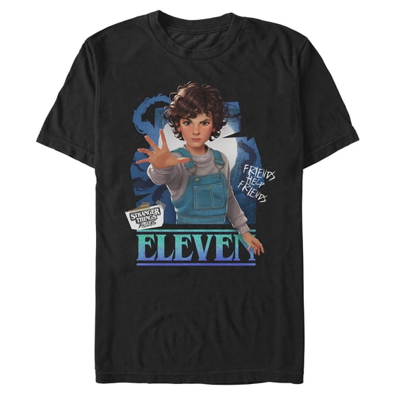Mens Stranger Things: Tales from '85 Eleven Friends Help Friends Quote T Shirt