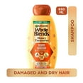 thumbnail image 1 of Garnier Whole Blends Honey Treasures Repairing Shampoo for Damaged and Dry Hair, Repairs Split Ends and Breakage, more Moisture, Paraben-Free, 650ml, 1 of 9