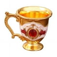 thumbnail image 5 of Copa de vino blanca de metal creativa para el hogar, patrón de aleación, decoración de gemas, juego de vino clásico, múltiples opciones, 5 of 5