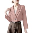 thumbnail image 2 of biudgviw Womens Fashion Blazer Long Sleeve Dressy Work Blazers Jackets Outwear Elegant Lapel Buttons Business Casual Coats, 2 of 7