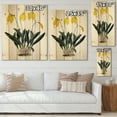 thumbnail image 4 of Designart 'Orchid Retro Flowers' Farmhouse Print on Natural Pine Wood, 4 of 5