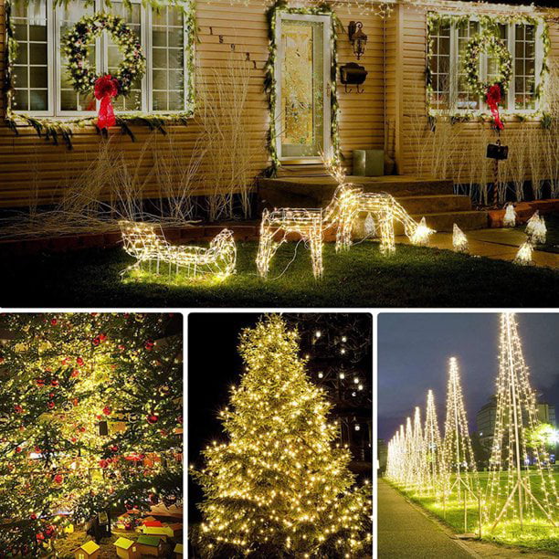 8 Modes Waterproof Fairy Lights 5M-10M 50-100 LED Outdoor Christmas Tree Wedding 