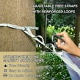 thumbnail image 4 of Wobogo Pastel Colored Dahlia Camping Hammocks 330 lb Capacity with Tree Straps and Hanging Pockets for Outside Hiking Beach Backpack Travel, 4 of 8