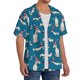 thumbnail image 2 of Fotbe Festive Dachshund Fun Camisa Estampada de Manga Corta para Hombre, Casual de Verano, Estilo Playero, Sin Arrugas-Small, 2 of 5