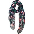 thumbnail image 6 of Shimmer Anna Shine Christmas Holiday Scarf (Navy Snowman and Candy Cane), 6 of 7