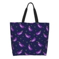thumbnail image 1 of Balery Eggplant Bolsa Tote Estilo Estético con Cremalleras, Bolsa de Hombro, Bolsa de Compras Grande y Plegable, 1 of 8