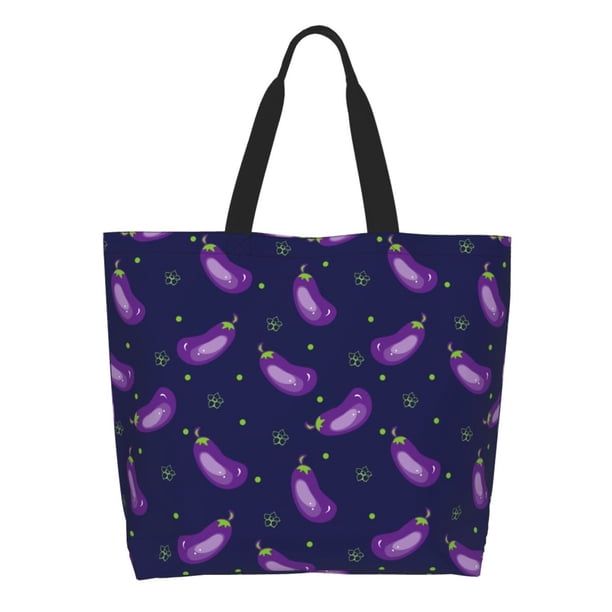 Balery Eggplant Bolsa Tote Estilo Estético con Cremalleras, Bolsa de Hombro, Bolsa de Compras Grande y Plegable