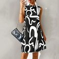thumbnail image 6 of Baywell Women Summer Sundress Sleeveless Mini Tank Dress Beach Dresses Casual Short Boho Dresses Black and White XL, 6 of 6