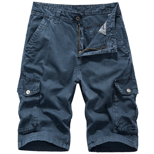 FAIWAD Shorts Cargo pour Hommes Décontractés Légers à Multiples Poches à Jambe Droite Shorts Classiques Amples Extensibles Shorts d'Extérieur