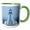 Green/White, variant on 3drose, Maine, Port Clyde. Marshall Point Lighthouse in the Fog., 11oz Two-tone Green Mug
